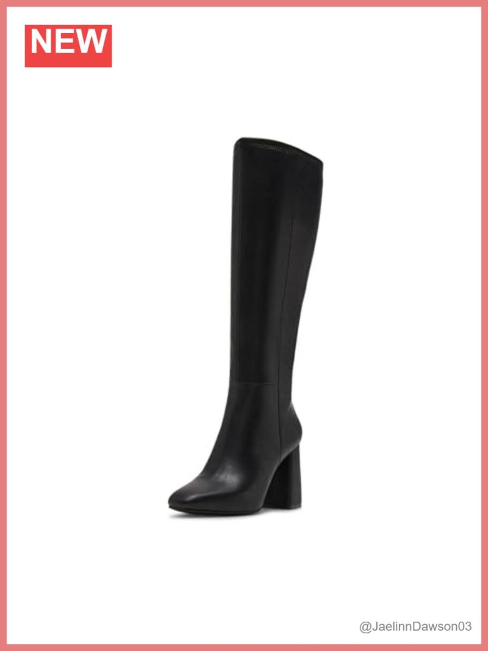 Madden Girl Knee High Boots - Faux Leather Square Toe 3.5" Heel
